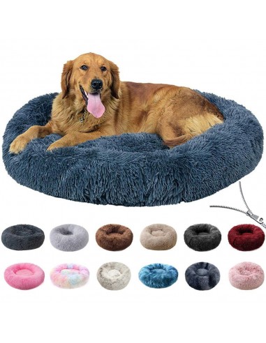 Le Pet Lit - 40 à 100 cm - Lavable en machine - Coussin rond - peluche douce pour chien 