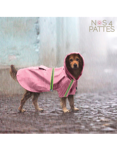 Imperméable / veste de pluie chien avec capuchon 