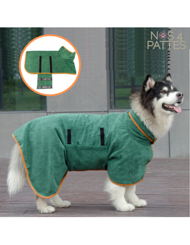 Manteau / peignoir ultra absorbant chien 