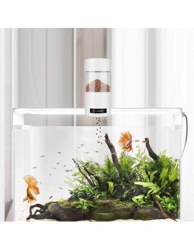 Distributeur automatique intelligent de nourriture pour poissons programmable fonctionne avec piles AAA/USB 