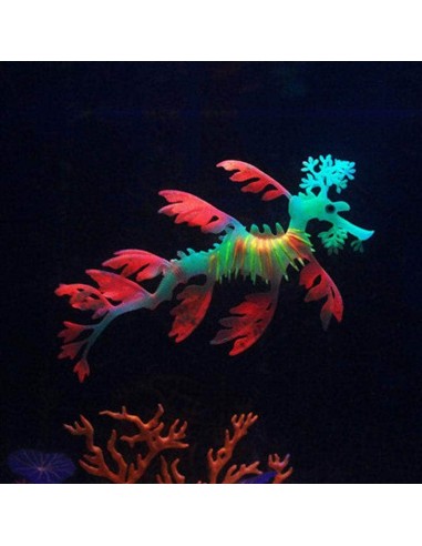 Dragon fluorescent en silicone lumineux suspendu flottant décoration d'aquarium 